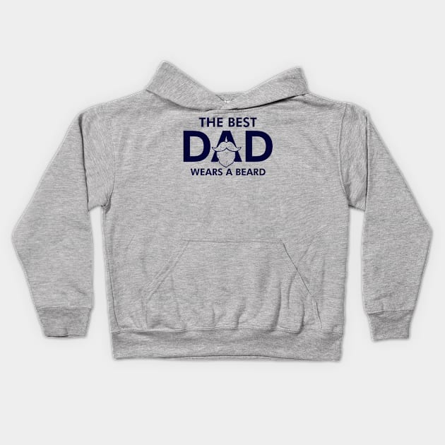 The Best Bearded Dad Best Dad Gift For Bearded Fathers Kids Hoodie by BoggsNicolas